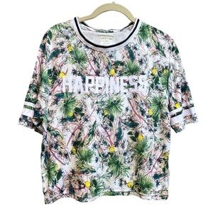 Eleven Paris Happiness Tee XS Leaf and Lemons print T-shirt Life is a Joke Top